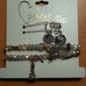L&J Jewelry Charm Bracelet "footprints Themed"
